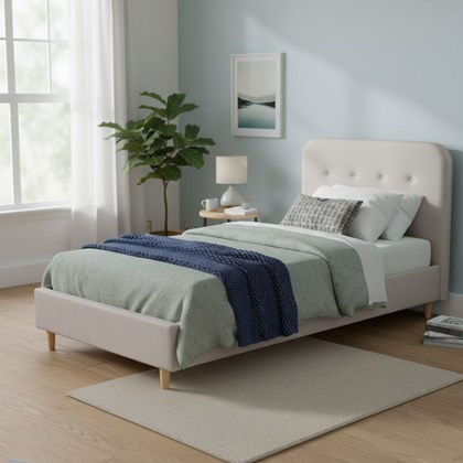 Upholstery Bed – Light Brown 90x200