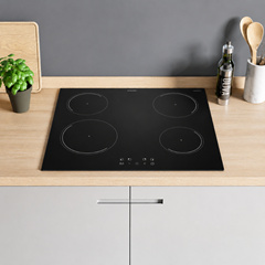 Induction 4 Zones Glass Ceramic Hob - Black