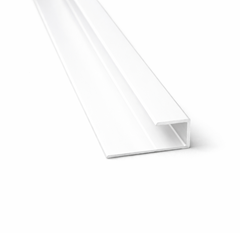 Aluminium Trim Alloy J-Shaped – White