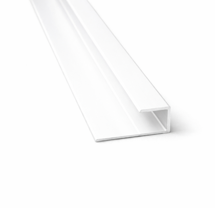 Aluminium Trim Alloy J-Shaped – White