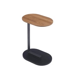 Coffee Table Natural Top with Black Legs