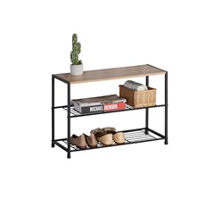 Shoe Bench With 3 Shelves