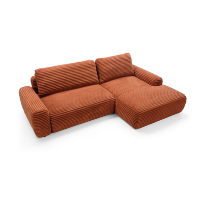 Corner Sofa Bed with Chaise Left 264cm – Bronze