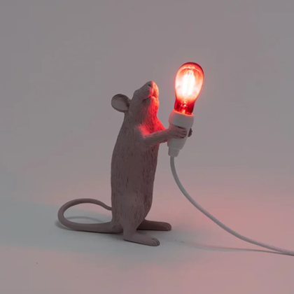 Standing Mouse Lamp - White