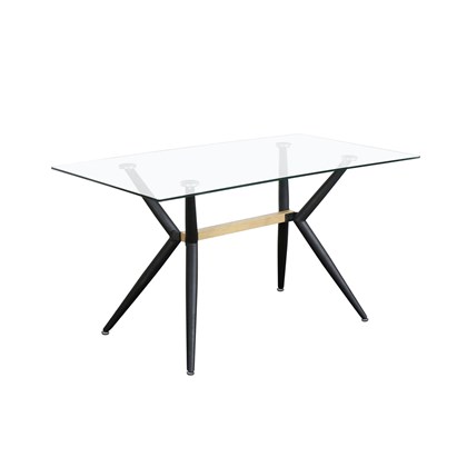 Dining Table Transparent and Black