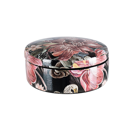Pink Flower Porcelain Box with Lid D19