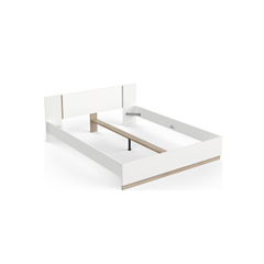 Bed 160x200 cm – Kronberg/Waterford Oak & Matt White