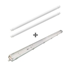 LED Industrial Tube Set 1500mm  24W 4000K IP65 x 2
