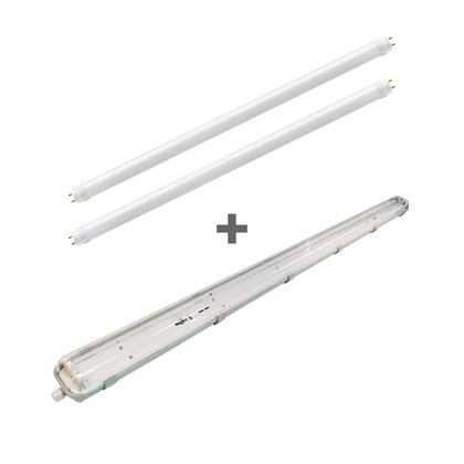 LED Industrial Tube Set 1500mm  24W 4000K IP65 x 2