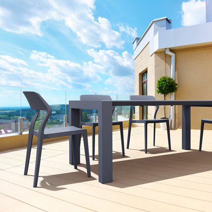 Black Resin Dining Chair