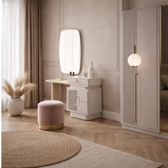 Premium Dresser With Mirror- Sand Beige