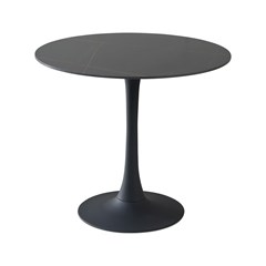 Round Dining Table Ceramic - Black