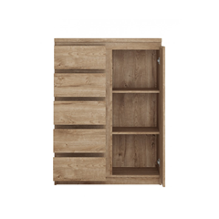 Sideboard 1Door 5 Shelves – Golden Ribbeck Oak