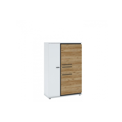 Chest of Drawers 3D – White & Oak