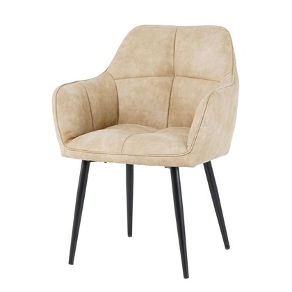 Dining Chair Light Brown Microfiber