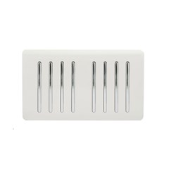 Trendi Switch 8 Gang 2 Way Double Plate White