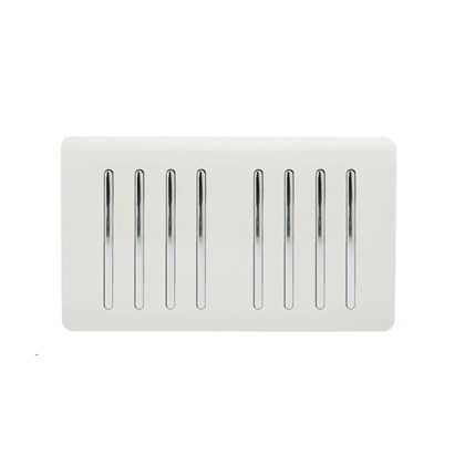 Trendi Switch 8 Gang 2 Way Double Plate White