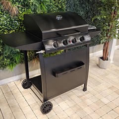 4 Burner Gas Grill - Matt Black