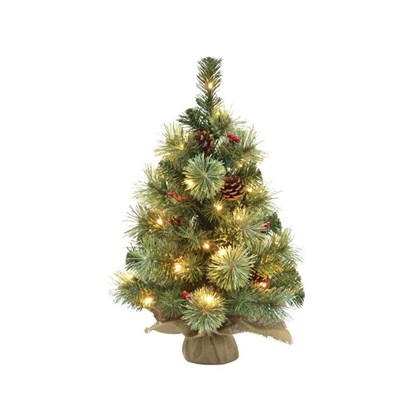 Suncoast Warth Christmas Tree With Burlap LED