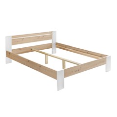 Futon Bed with Slats 160x200 - Artisan Oak & White
