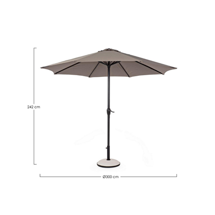 Taupe Outdoor Parasol 3M