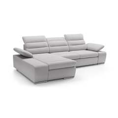 Corner Sofa Bed with Chaise Left 282cm – Light Grey