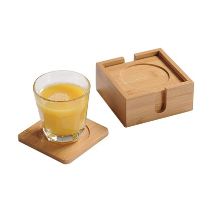 Bamboo Coasters 6-pack