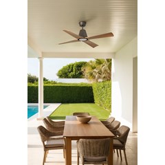 LED Ceiling Fan M - Brown & Wood