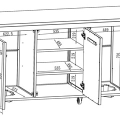 Outdoor Kitchen 180 With Stainless Steel Table Top