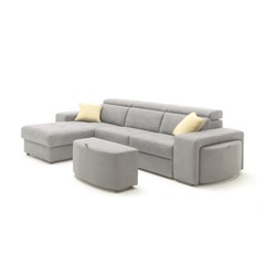 2-Seater Sofa Bed with CHL Left - Silver (BRI 018)