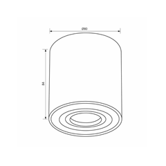 Downlight for surface Black