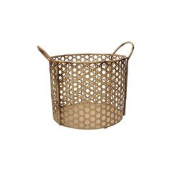 Small Basket 26h cm Metal Brown