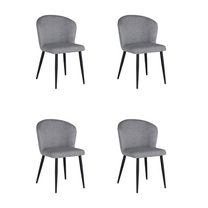 Set of 4 Dining Chairs Light Grey