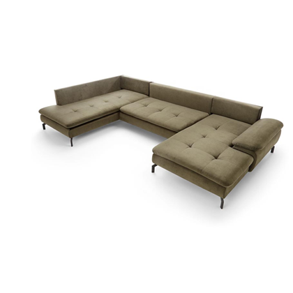 Corner Sofa Bed with Chaise Right – Olive