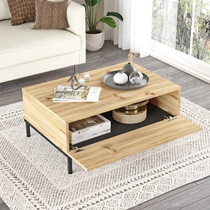 Coffee Table - Oak & Black