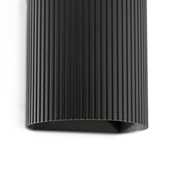 Wall Light Round Striped Black Color