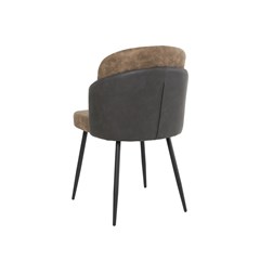 Dining Chair - Brown & Dark Grey