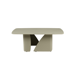 Grey Coffee Table - Metal Frame with Travertine Ceramic Top