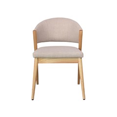 Dining Chair Beige Leg Natural Wood Finish