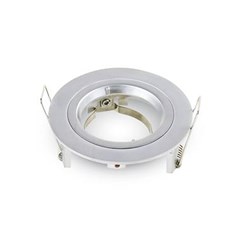 Gu10 Fitting Round Silver Grey