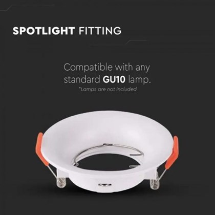 GU10 Fitting Round Spotlight White