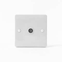 1 Gang TV Outlet Eco White