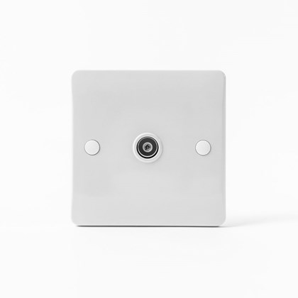 1 Gang TV Outlet Eco White