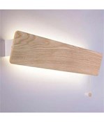 Oslo 60 Wall Light Wood and Steel T8