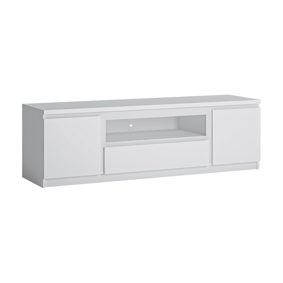 TV Unit 2 Doors 1 Shelf – Alpine White