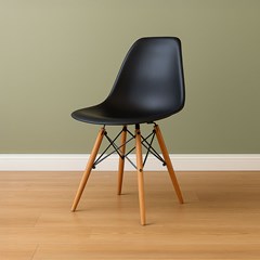 Dining Chair PP Wood - Black