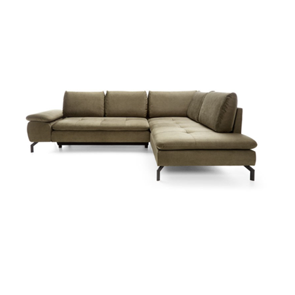 Corner Sofa Bed with Chaise Right – Olive