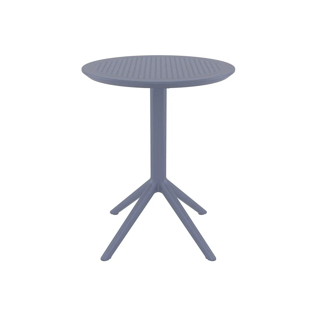 Table 60cm Round Folding  Dark Grey