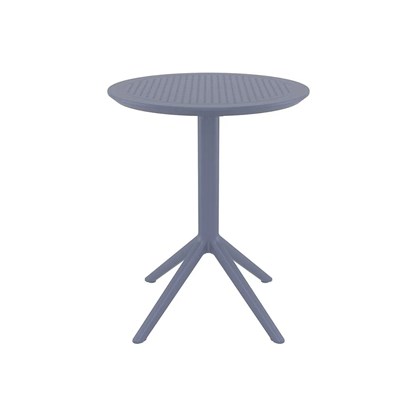 Table 60cm Round Folding  Dark Grey