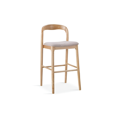 V Bar Chair – Fabric & White Wax Wood Frame